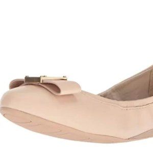 COLE HAAN Emory Bow Ballet Flat, Nude Leather, New in Box, 9B